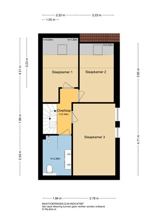 Wilgenhof 350, 3355 PD Papendrecht - Plattegrond 1E - 2D - Wilgenhof 350 te Papendrecht.jpg