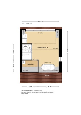 Wilgenhof 350, 3355 PD Papendrecht - Plattegrond 2E - 2D - Wilgenhof 350 te Papendrecht.jpg