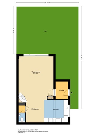 Wilgenhof 350, 3355 PD Papendrecht - Plattegrond perceel - 2D - Wilgenhof 350 te Papendrecht.jpg