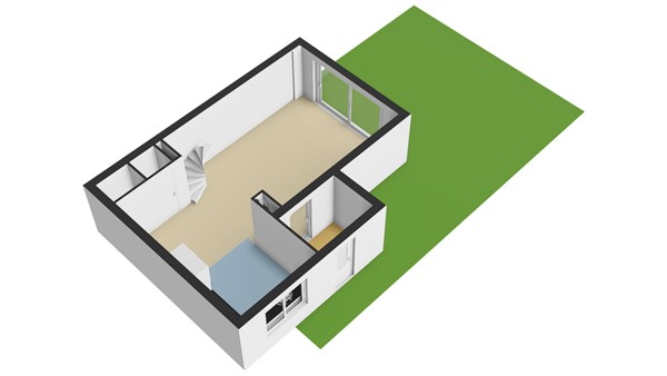 Wilgenhof 350, 3355 PD Papendrecht - Plattegrond perceel - 3D - Wilgenhof 350 te Papendrecht.jpg