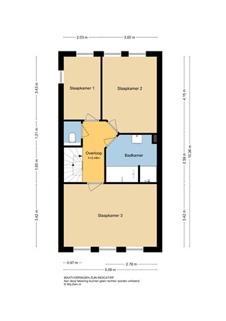 Roerdomp 50, 2957 NE Nieuw-Lekkerland - Plattegrond 1E - 2D - Roerdomp 50 te Nieuw-Lekkerland.jpg