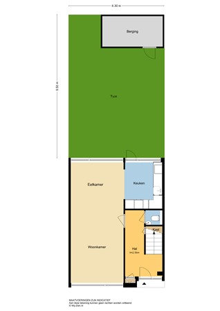 Erasmusplein 13, 3351 GG Papendrecht - Plattegrond perceel - 2D - Erasmusplein 13 te Papendrecht.jpg