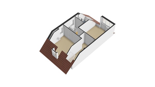 Dam 30, 2951 GB Alblasserdam - Plattegrond 2E - 3D - Dam 30 te Alblasserdam.jpg
