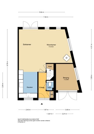 Hoogaarslaan 43, 2957 EK Nieuw-Lekkerland - Plattegrond BG - 2D - Hoogaarslaan 43 te Nieuw-Lekkerland.jpg