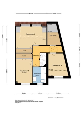 Hoogaarslaan 43, 2957 EK Nieuw-Lekkerland - Plattegrond 1E - 2D - Hoogaarslaan 43 te Nieuw-Lekkerland.jpg