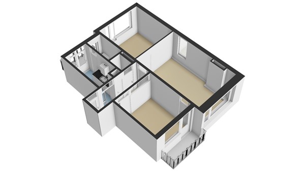 Generaal S.H. Spoorstraat 329, 3313 AD Dordrecht - Plattegrond appartement - 3D - Generaal S.H. Spoorstraat 329 te Dordrecht.jpg