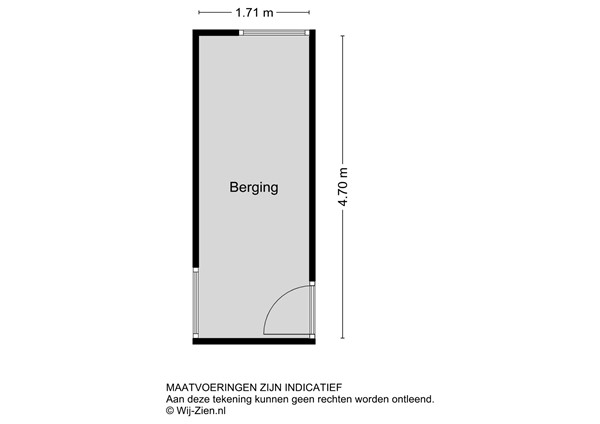 Generaal S.H. Spoorstraat 329, 3313 AD Dordrecht - Plattegrond berging - 2D - Generaal S.H. Spoorstraat 329 te Dordrecht.jpg