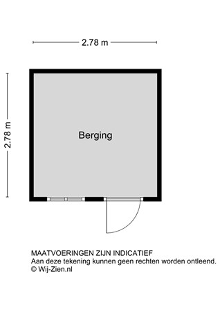 Wipmolen 32, 2957 JD Nieuw-Lekkerland - Plattegrond berging - 2D - Wipmolen 32 te Nieuw-Lekkerland.jpg