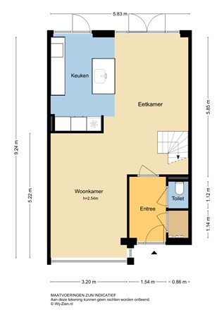 Vondellaan 99, 2951 TR Alblasserdam - Plattegrond BG - 2D - Vondellaan 99 te Alblasserdam.jpg