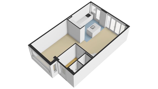 Vondellaan 99, 2951 TR Alblasserdam - Plattegrond BG - 3D - Vondellaan 99 te Alblasserdam.jpg