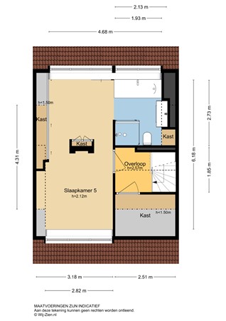 Vondellaan 99, 2951 TR Alblasserdam - Plattegrond 2E - 2D - Vondellaan 99 te Alblasserdam.jpg