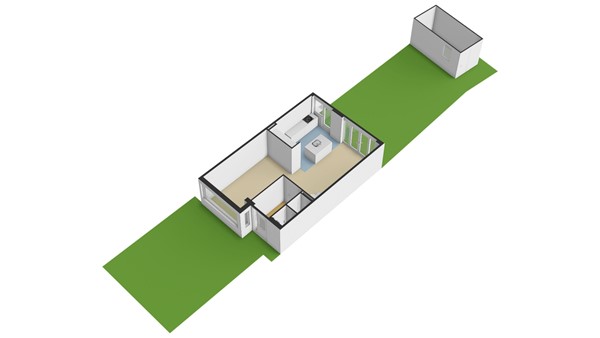 Vondellaan 99, 2951 TR Alblasserdam - Plattegrond perceel - 3D - Vondellaan 99 te Alblasserdam.jpg