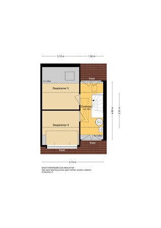 Dotterbloem 15, 2957 RA Nieuw-Lekkerland - Plattegrond 2E - 2D - Dotterbloem 15 te Nieuw-Lekkerland.jpg