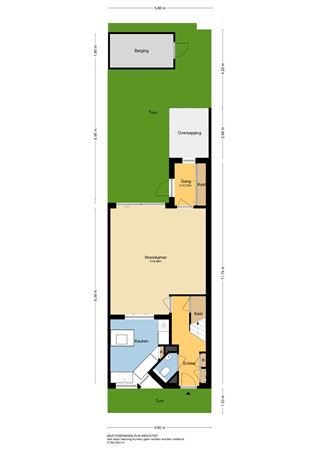 Dotterbloem 15, 2957 RA Nieuw-Lekkerland - Plattegrond perceel - 2D - Dotterbloem 15 te Nieuw-Lekkerland.jpg