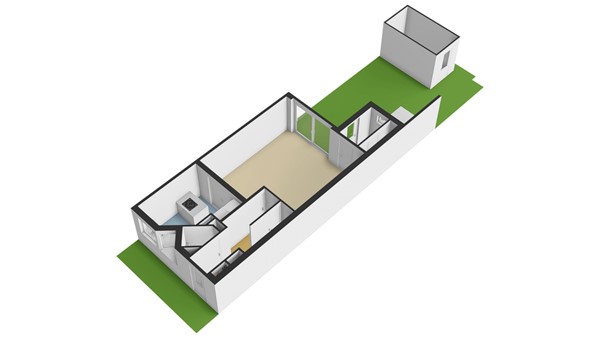Dotterbloem 15, 2957 RA Nieuw-Lekkerland - Plattegrond perceel - 3D - Dotterbloem 15 te Nieuw-Lekkerland.jpg