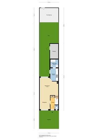 Zeevaartstraat 44, 2951 AZ Alblasserdam - Plattegrond tuin - 2D - Zeevaartstraat 44 te Alblasserdam.jpg
