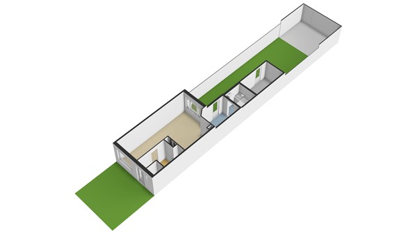 Zeevaartstraat 44, 2951 AZ Alblasserdam - Plattegrond tuin - 3D - Zeevaartstraat 44 te Alblasserdam.jpg