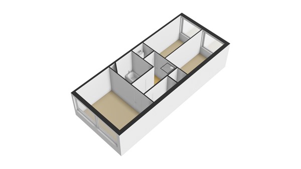 Ferdinand Bolstraat 25, 2951 SB Alblasserdam - plattegrond 2E - 3D - Ferdinand Bolstraat 25 Alblasserdam.jpg