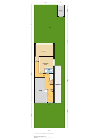 Ferdinand Bolstraat 25, 2951 SB Alblasserdam - Plattegrond tuin - 2D - Ferdinand Bolstraat 25 te Alblasserdam.jpg