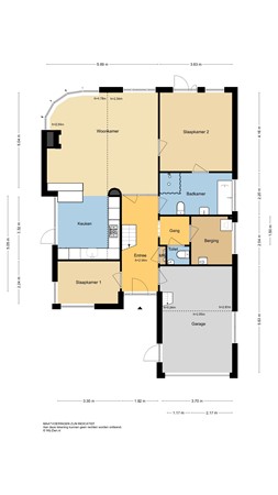 Burgemeester Nieborgstraat 7, 2957 KJ Nieuw-Lekkerland - Plattegrond begane grond - 2d - Burgemeester Nieborgstraat 7 in Nieuw-Lekkerland.jpg