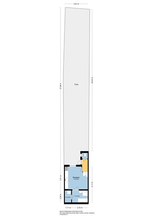 Veerdam 41, 2961 AZ Kinderdijk - Plattegrond perceel - 2D - Veerdam 41 te Kinderdijk.jpg