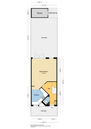 Lage Boezem 6, 2957 RD Nieuw-Lekkerland - Plattegrond perceel - 2D - Lage Boezem 6 te Nieuw-Lekkerland.jpg