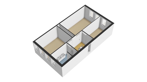 Stenen Kamer 28, 2952 ED Alblasserdam - Plattegrond 1E - 3D - Stenen Kamer 28 te Alblasserdam.jpg