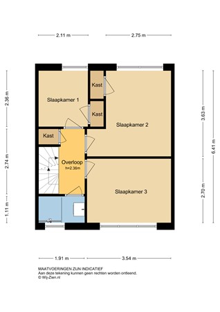 Lekstraat 13, 2953 CD Alblasserdam - Plattegrond 1E - 2D - Lekstraat 13 te Alblasserdam.jpg
