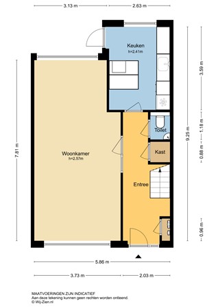 Roemer Visscherstraat 5, 2951 TH Alblasserdam - Plattegrond BG - 2D - Roemer Visscherstraat 5 te Alblasserdam.jpg