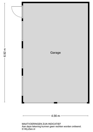 Resedahof 2, 2951 BW Alblasserdam - Plattegrond garage - 2D - Resedahof 2 te Alblasserdam.jpg