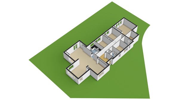 Resedahof 2, 2951 BW Alblasserdam - Plattegrond perceel - 3D - Resedahof 2 te Alblasserdam.jpg