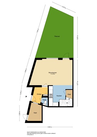 Anjerstraat 7, 2951 BA Alblasserdam - Plattegrond perceel - 2D - Vragenlijst verkoper - Anjerstraat 7 te Alblasserdam.jpg