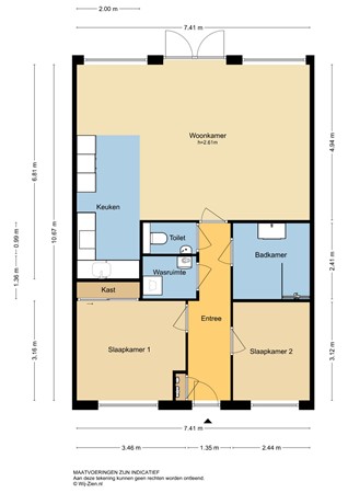 Anjerstraat 31, 2951 BA Alblasserdam - Plattegrond BG - 2D - Anjerstraat 31 te Alblasserdam.jpg