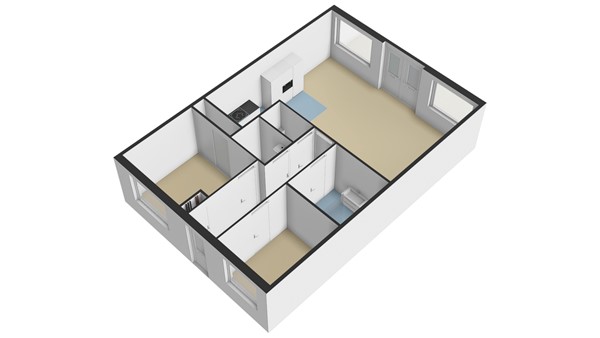 Anjerstraat 31, 2951 BA Alblasserdam - Plattegrond BG - 3D - Anjerstraat 31 te Alblasserdam.jpg