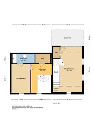 Polderstraat 80, 2952 AN Alblasserdam - Plattegrond 1E - 2D - Polderstraat 80 te Alblasserdam.jpg