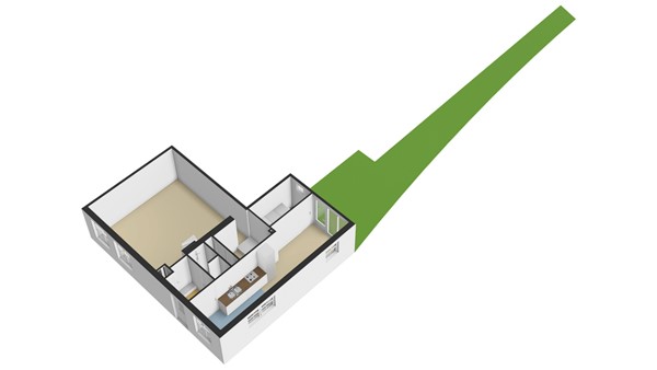 Polderstraat 80, 2952 AN Alblasserdam - Plattegrond perceel - 3D - Polderstraat 80 te Alblasserdam.jpg