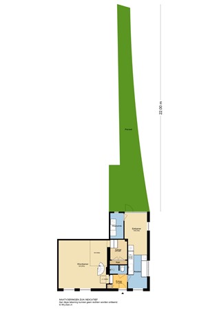 Polderstraat 80, 2952 AN Alblasserdam - Plattegrond perceel- 2D - Polderstraat 80 te Alblasserdam.jpg