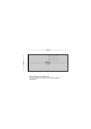 Polderstraat 80, 2952 AN Alblasserdam - Plattegrond vliering 2D - Polderstraat 80 te Alblasserdam.jpg