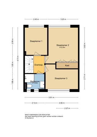 Jan van Arkelstraat 23, 2957 AN Nieuw-Lekkerland - Plattegrond  1e - 2D - Jan van Arkelstraat 23 te Nieuw-Lekkerland.jpg