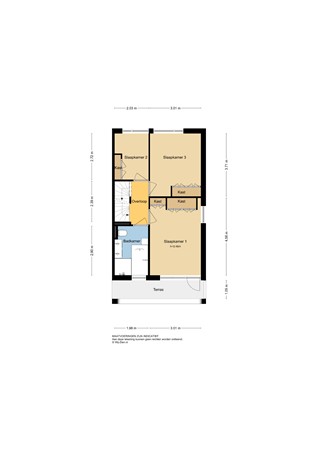 De Spil 18, 2954 PB Alblasserdam - Plattegrond 1E - 2D - De Spil 18 te Alblasserdam.jpg