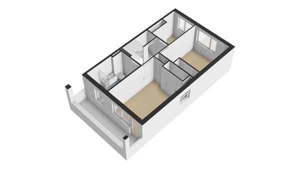 De Spil 18, 2954 PB Alblasserdam - Plattegrond 1E - 3D - De Spil 18 te Alblasserdam.jpg