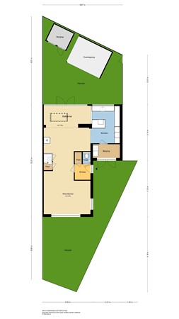 De Spil 18, 2954 PB Alblasserdam - Plattegrond perceel - 2D - De Spil 18 te Alblasserdam.jpg