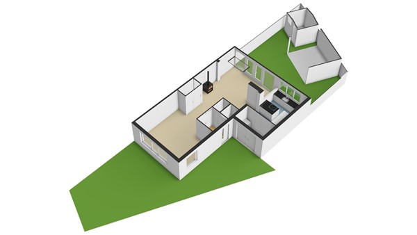 De Spil 18, 2954 PB Alblasserdam - Plattegrond perceel - 3D - De Spil 18 te Alblasserdam.jpg