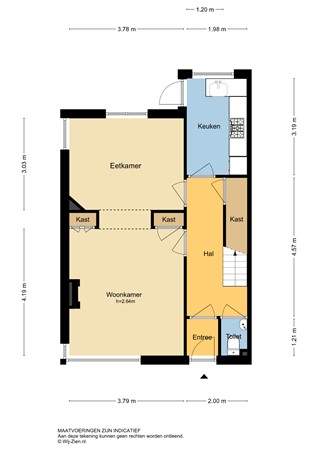 Donkersloot 12, 2953 XB Alblasserdam - Plattegrond BG - 2D - Donkersloot 12 te Alblasserdam.jpg