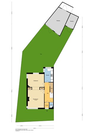 Donkersloot 12, 2953 XB Alblasserdam - Plattegrond Perceel - 2D - Donkersloot 12 te Alblasserdam.jpg