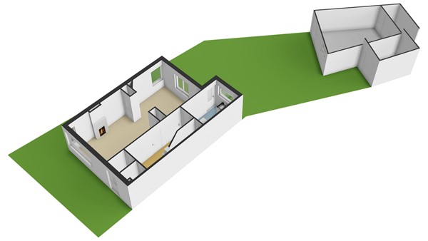 Donkersloot 12, 2953 XB Alblasserdam - Plattegrond Perceel - 3D - Donkersloot 12 te Alblasserdam.jpg