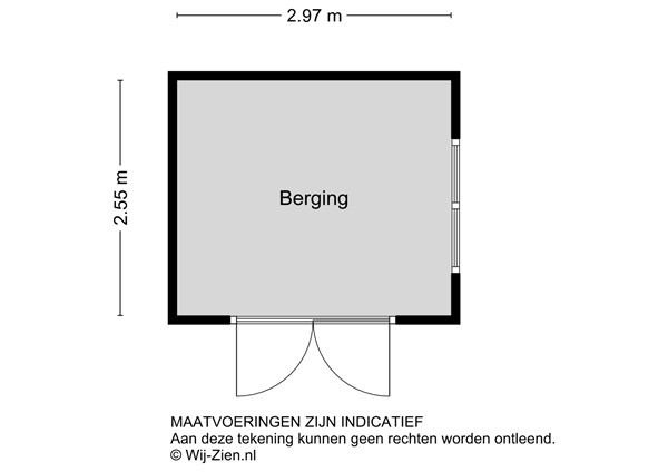 Westeinde 9, 2969 BK Oud-Alblas - Plattegrond berging - 2D - Westeinde 9 te Oud-Alblas.jpg