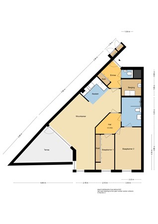 Kleine Waal 52, 3353 BT Papendrecht - Plattegrond appartement - 2D - Kleine Waal 52 te Papendrecht.jpg