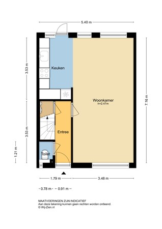 Resedastraat 70, 2951 BX Alblasserdam - Plattegrond 2D - BG - Resedastraat 70 te Alblasserdam.jpg