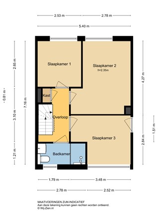 Resedastraat 70, 2951 BX Alblasserdam - Plattegrond 2D - EV - Resedastraat 70 te Alblasserdam.jpg